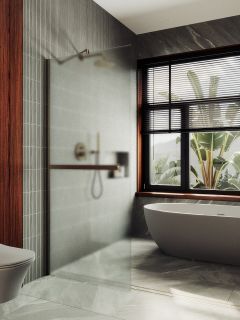 Душевая перегородка MaybahGlass MGD-731-2ш 79см бронза